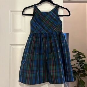 Polo ralph Lauren girls tartan print taffeta dress size 6X